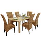 vidaXL Ruokatuolit 6 kpl Abaca Ruskea