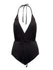 Seafolly Flowerfestival Deep V Maillot BLACK