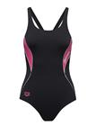 Arena W Fiord One Piece Lb BLACK, FRESIA_ROSE, WHITE