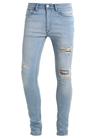 Antioch RIPPED SPRAY ON Slim fit farkut light blue wash