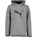 Puma J TECH FLEECE HOODY MEDIUM GRAY HEATHE