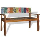 vidaXL Penkki Täysi Kierrätyspuu 120x48x85 cm