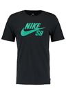Nike SB LOGO Printtipaita black/neptune green