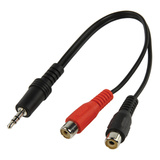 3.5mm stereo uros - 2x RCA naaras, kaapeli