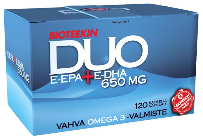 Bioteekin Duo E-EPA + E-DHA 650 mg, 120 kaps.