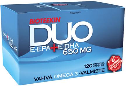 Bioteekin Duo E-EPA + E-DHA 650 mg, 120 kaps.