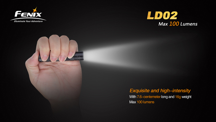 Fenix LD02 , taskulamppu