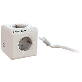 PowerCube Extended USB, jatkojohto 1,5 m, 4 pistoketta ja 2x USB