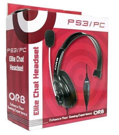 Orb Elite Chat Headset (PS3) kuulokemikrofoni Orb PS3 Elite Chat Headset kuulokkeet Sony PlayStation 3