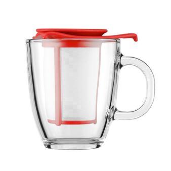Bodum Yo-Yo teekuppi sihdillä punainen – kuva 1/8