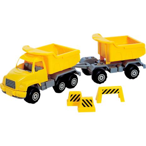 Plasto kuorma-auto ja peräkärry