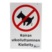 Opaste Koiran ulkoiluttaminen kielletty