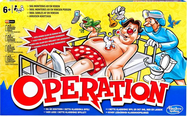 Hasbro Classic Operation, perhepeli