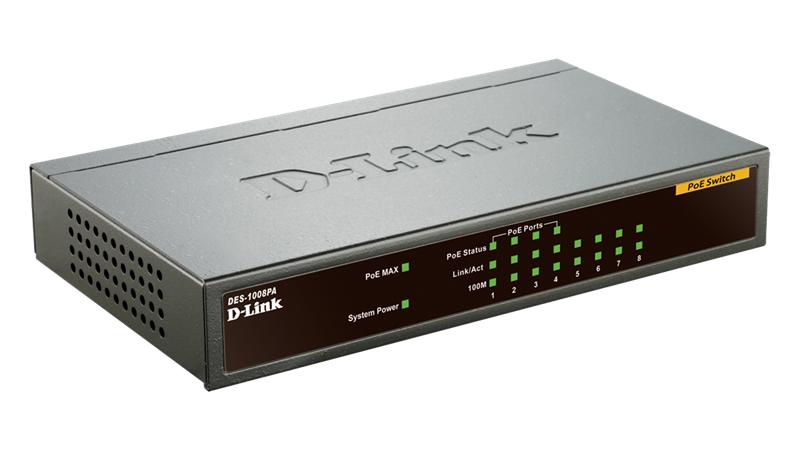 D-Link DES-1008PA, kytkin – kuva 8/8