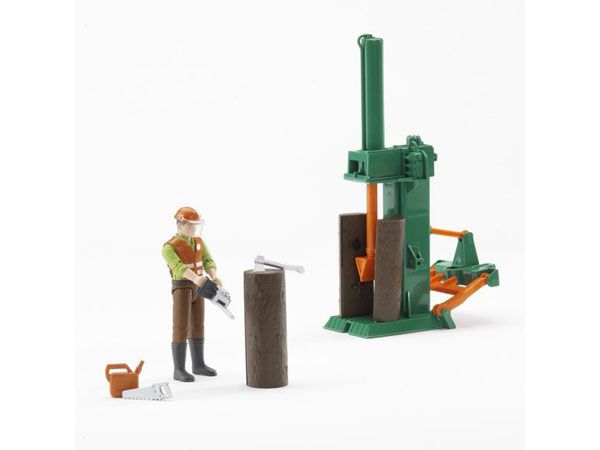 Bruder Forestry set 62650, metsuri ja halkomakone
