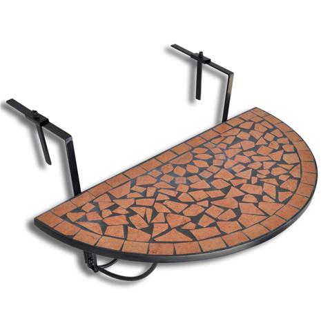 vidaXL Hæng bordet, balkon tabel Terracotta brun – kuva 1/8