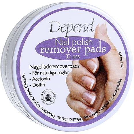 Depend Nail Polish Remover - Pads 32 pcs – kuva 1/8