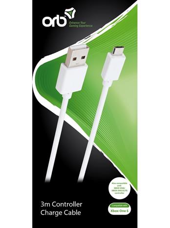 ORB Xbox One S Controller Charge Cable (3m), Xbox One -tarvike