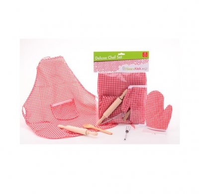 Apron for children with both Rolling pin and Ladle