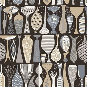 Boråstapeter Pottery tapetti harmaa