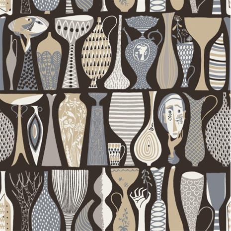 Boråstapeter Pottery tapetti harmaa