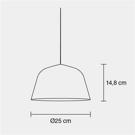 Muuto Ambit kattovalaisin Ø 25 cm harmaa