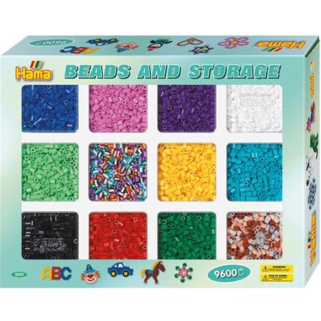 HAMA Beads - Midi - 9.600 beads and storage