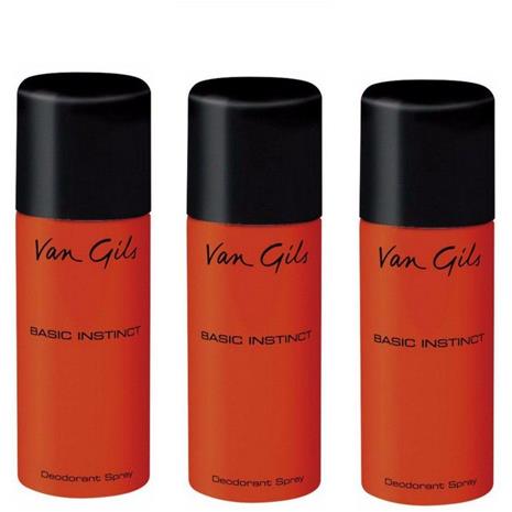 Van Gils - 3x Basic Instinct Deodorant Spray 150 ml