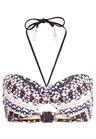 Seafolly INDIAN SUMMER BANDEAU Bikiniyläosa black