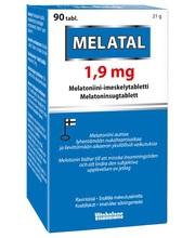 Melatal 1,9 mg 90 tabl melatoniini-imeskelytabletti