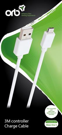 ORB Xbox One S Controller Charge Cable (3m), Xbox One -tarvike