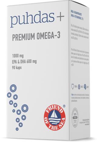 Puhdas+ Premium Omega-3, 90 kaps.