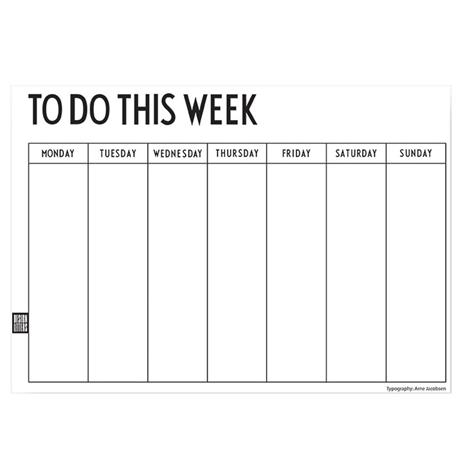 Design Letters Weekly Planner, viikkokalenteri