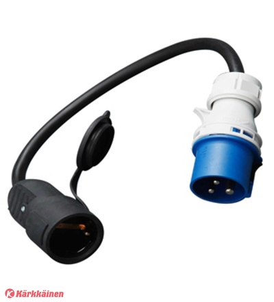 Axxel 0,5m IP44 16a caravan adapteri