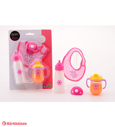 Baby bottle with bib and pacifier, 2-pack