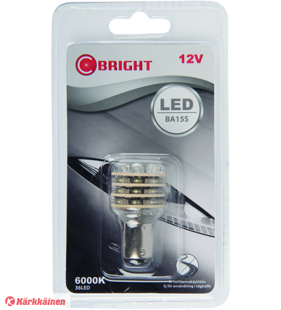 C-Bright 12V BA15s valkoinen LED-polttimo