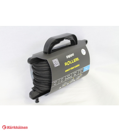 Piippo multifilamentti 6mm x 20m musta rolleri
