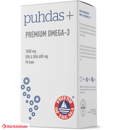 Puhdas+ Premium Omega-3, 90 kaps.