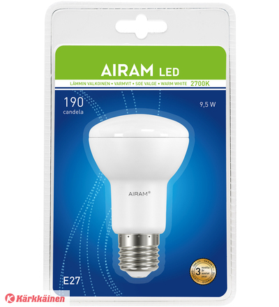 Airam Led E27 R63 8W kohdelemppu
