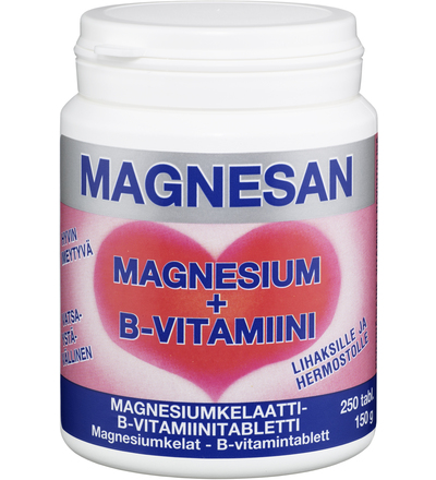 Magnesan magnesiumkelaatti-B-vit. 250 tabl.