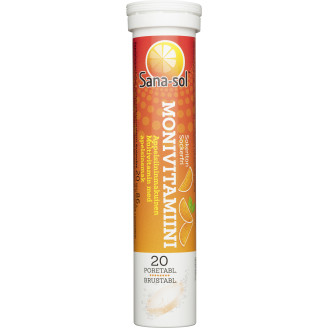 Sana-sol Monivitamiini poretabletti 20 kpl appelsiini
