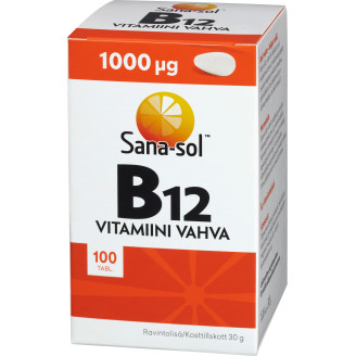 Sana-sol Vahva B12-vitamiini 1000 µg, 100 tabl.