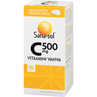 Sana-sol C-vitamiini 500 mg, 180 tabl.