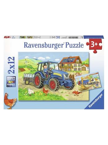 Ravensburger On the Construction Site and Farm Puzzle 2x12st.