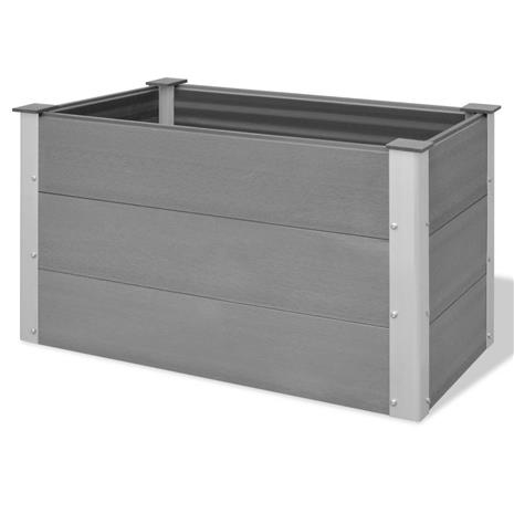 vidaXL Puutarhan kukkalaatikko WPC 100x50x54 cm Harmaa