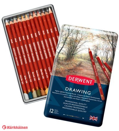 Derwent Drawning 12 kpl piirrustuskynä – kuva 8/8