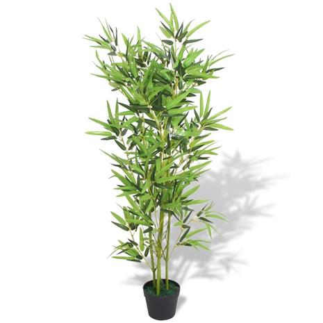 vidaXL Tekokukka Bambu ruukulla vihreä 120 cm