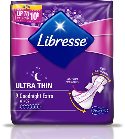 Libresse Ultra Night Extra Wing 9 kpl yöside