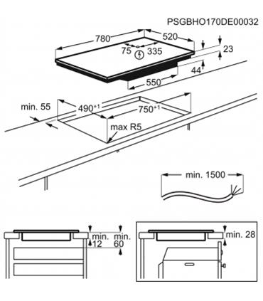 Electrolux EIV83443BW, induktiotaso