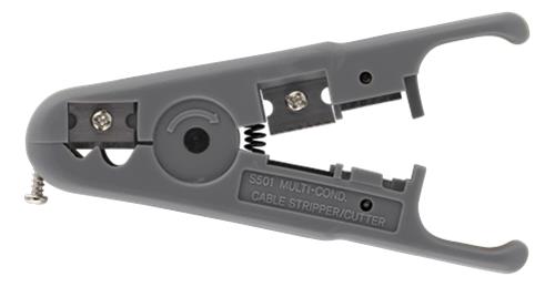 DELTACO Universal cable stripper, cutting function, gray – kuva 1/8